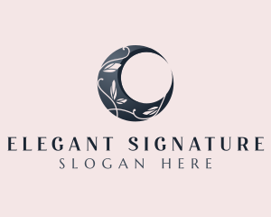 Elegant Crescent Moon logo design