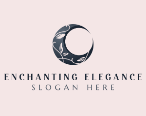 Elegant Crescent Moon logo design