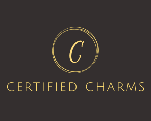 Cursive Circle Lettermark logo design