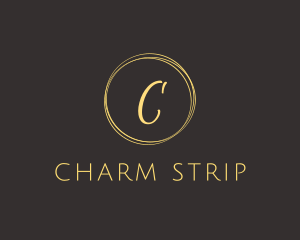 Cursive Circle Lettermark logo design