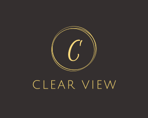 Cursive Circle Lettermark logo design