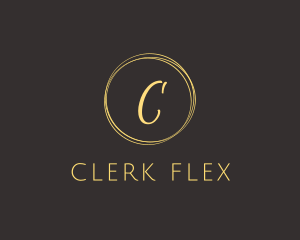 Cursive Circle Lettermark logo design