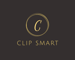 Cursive Circle Lettermark logo design