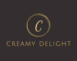 Cursive Circle Lettermark logo design