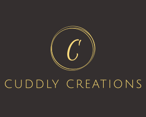 Cursive Circle Lettermark logo design