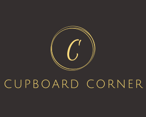 Cursive Circle Lettermark logo design