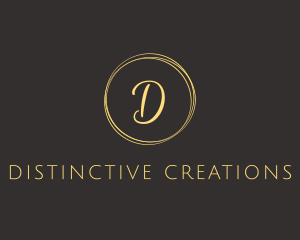 Cursive Circle Lettermark logo design