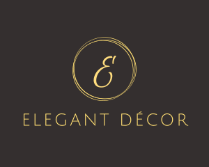 Cursive Circle Lettermark logo design