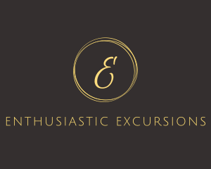 Cursive Circle Lettermark logo design