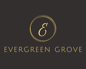 Cursive Circle Lettermark logo design