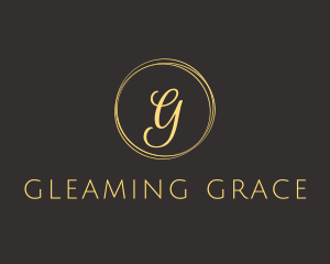 Cursive Circle Lettermark logo design