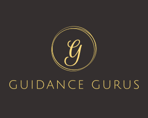 Cursive Circle Lettermark logo design