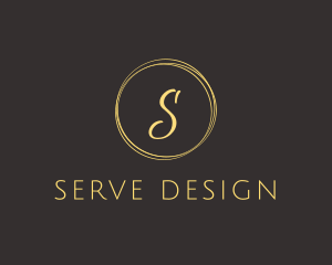 Cursive Circle Lettermark logo design