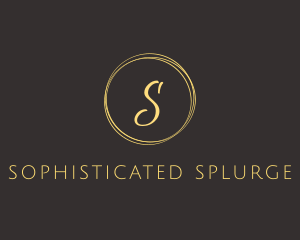 Cursive Circle Lettermark logo design