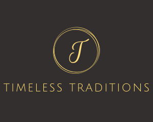 Cursive Circle Lettermark logo design