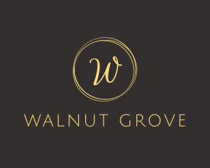 Cursive Circle Lettermark logo design