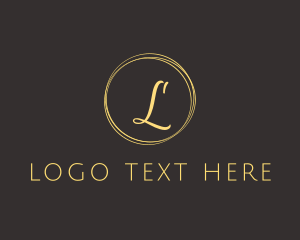 Sleek - Cursive Circle Lettermark logo design