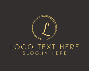 Cursive Circle Lettermark Logo