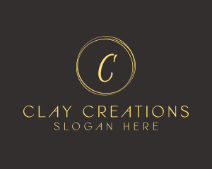 Cursive Circle Lettermark logo design