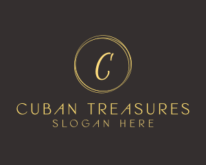 Cursive Circle Lettermark logo design