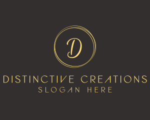 Cursive Circle Lettermark logo design