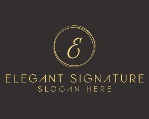 Cursive Circle Lettermark logo design