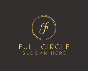 Cursive Circle Lettermark logo design