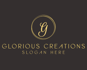 Cursive Circle Lettermark logo design