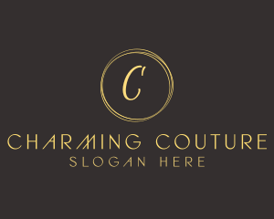 Elegant Cursive Circle logo