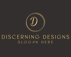 Elegant Cursive Circle logo