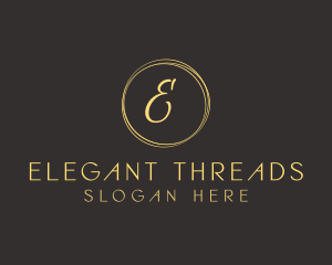 Elegant Cursive Circle logo