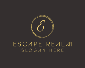 Elegant Cursive Circle logo
