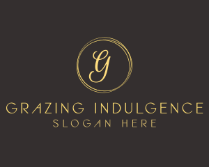 Elegant Cursive Circle logo