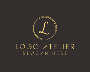 Elegant Cursive Circle logo
