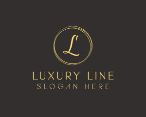 Elegant Cursive Circle logo design