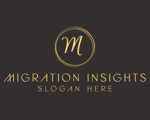 Elegant Cursive Circle logo