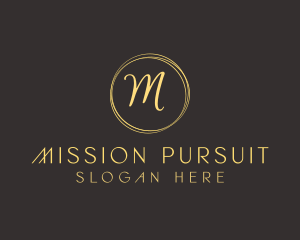 Elegant Cursive Circle logo
