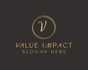 Elegant Cursive Circle logo