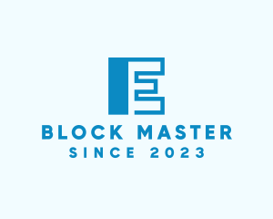 Letter E Block logo