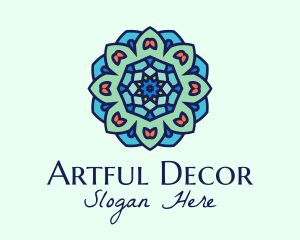 Mandala Textile Art  logo design