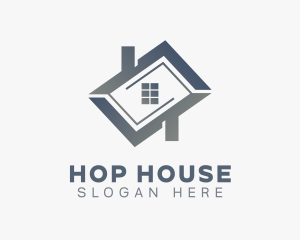 House Roof Real Estate logo design