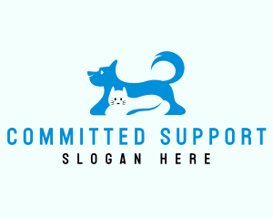 Dog Cat Pet Care logo design