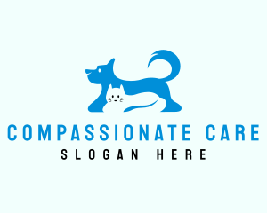 Dog Cat Pet Care logo design