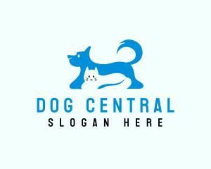 Dog Cat Pet Care logo design