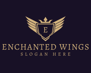 Wing Crest Shield logo design