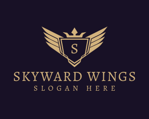 Wing Crest Shield logo design