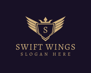 Wing Crest Shield logo design