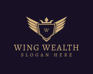 Wing Crest Shield logo design