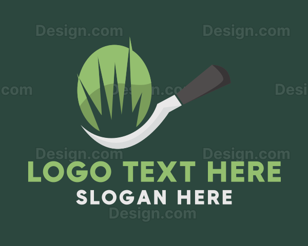 Grass Cutter Landscaping Logo