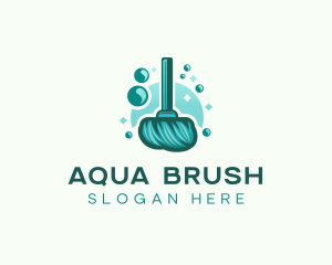 Mop Cleaning Shiny  logo design